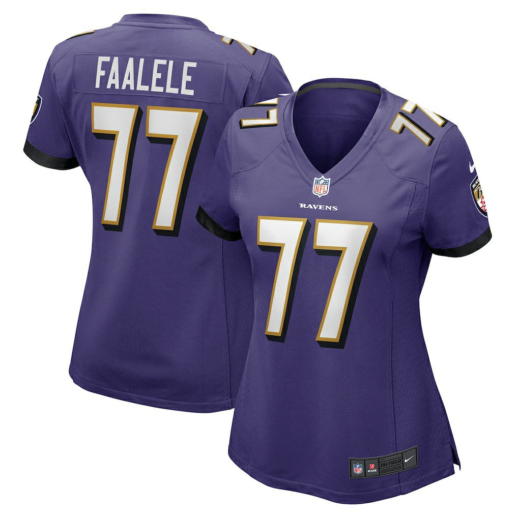 Nike Daniel Faalele Baltimore Ravens Women's Player Game Jersey Purple
