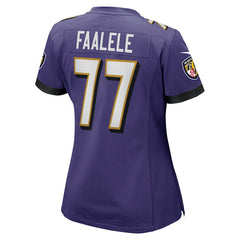 Nike Daniel Faalele Baltimore Ravens Women's Player Game Jersey Purple