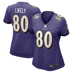 Nike Isaiah Likely Baltimore Ravens Women's Player Game Jersey Purple