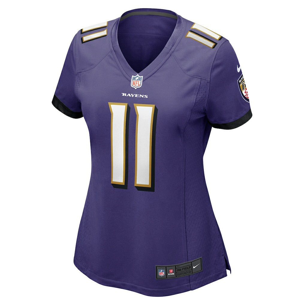 Nike Jordan Stout Baltimore Ravens Women's Player Game Jersey Purple