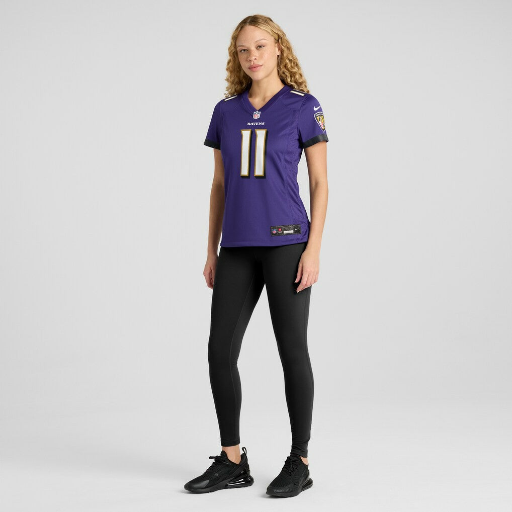 Nike Jordan Stout Baltimore Ravens Women's Player Game Jersey Purple