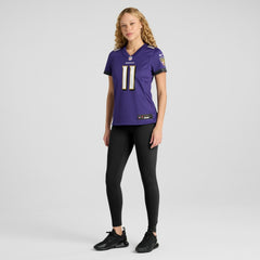 Nike Jordan Stout Baltimore Ravens Women's Player Game Jersey Purple
