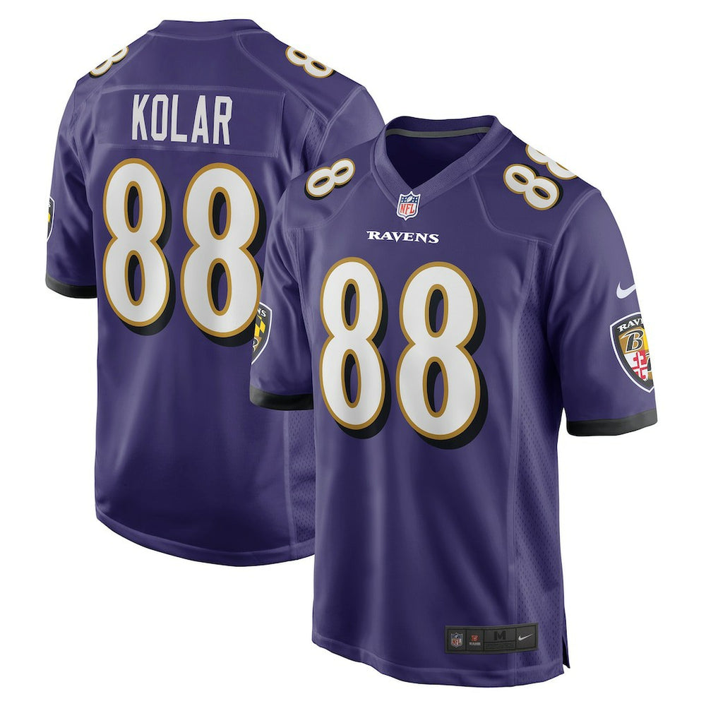 Nike Charlie Kolar Baltimore Ravens Player Game Jersey Purple