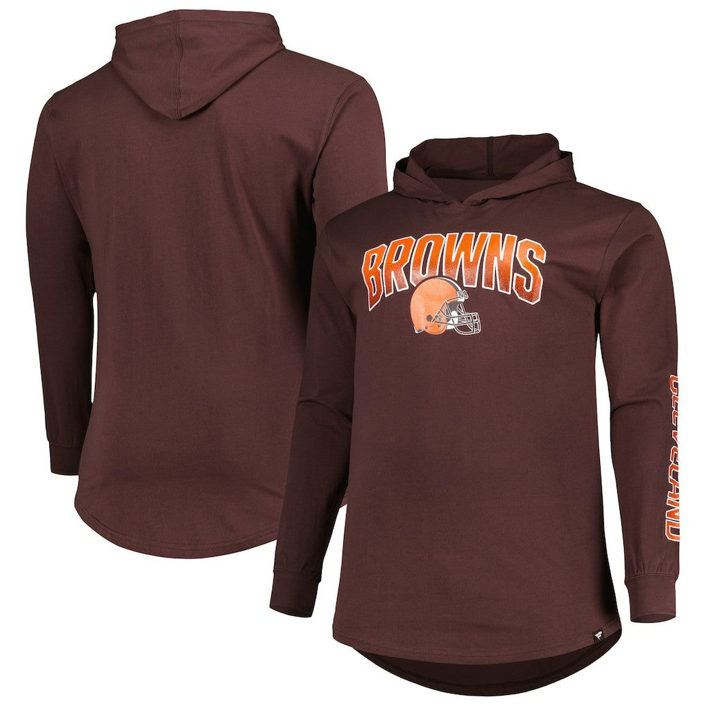 Fanatics Cleveland Browns Big & Tall Front Runner Pullover Hoodie Brown