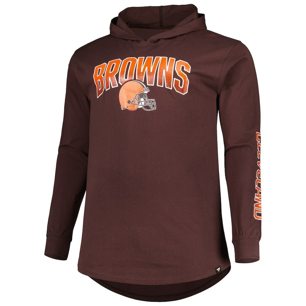 Fanatics Cleveland Browns Big & Tall Front Runner Pullover Hoodie Brown