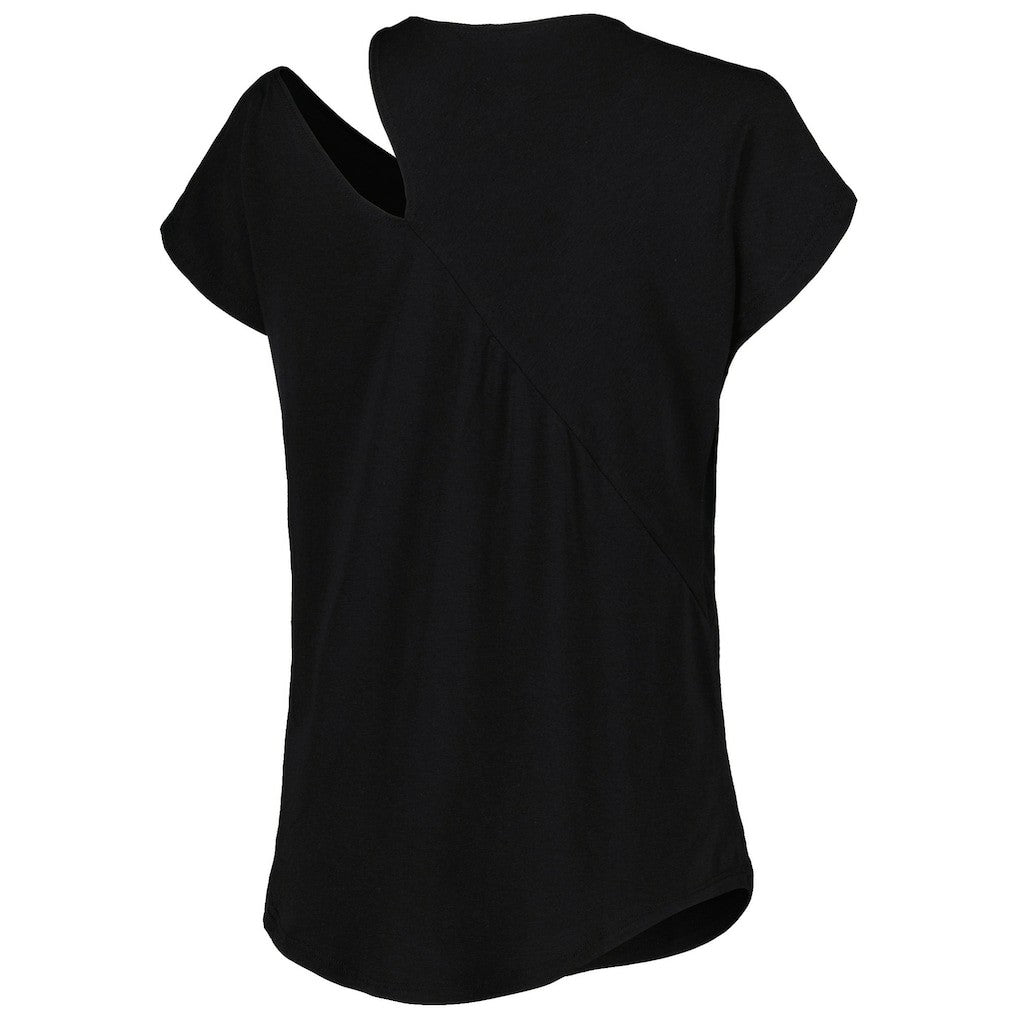 Buffalo Bills KIYA TOMLIN Women's Cut Out Tri-Blend Shirt Black