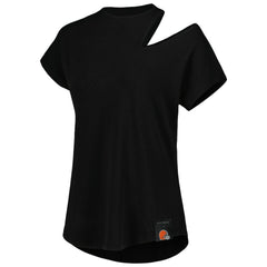 Cleveland Browns KIYA TOMLIN Women's Cut Out Tri-Blend Shirt Black