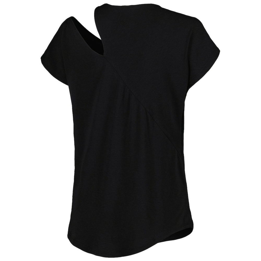 Pittsburgh Steelers KIYA TOMLIN Women's Cut Out Tri-Blend Shirt Black