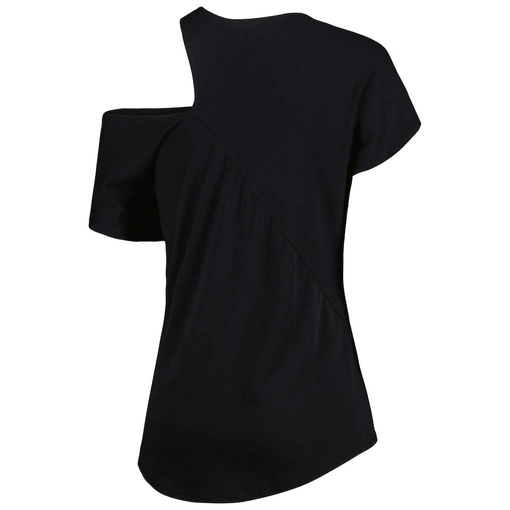 Washington Commanders KIYA TOMLIN Women's Cut Out Tri-Blend Shirt Black