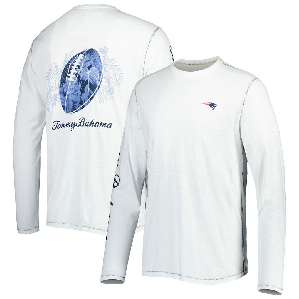 New England Patriots Laces Out Billboard Long Sleeve T-Shirt White