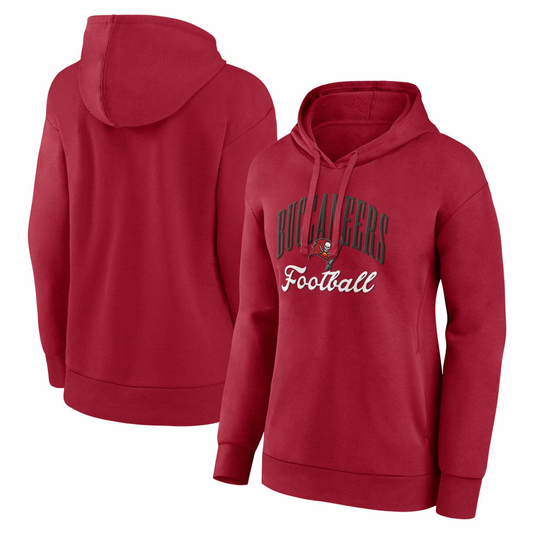 Fanatics Tampa Bay Buccaneers Women's Team Logo Victory Script Pullover Hoodie Red