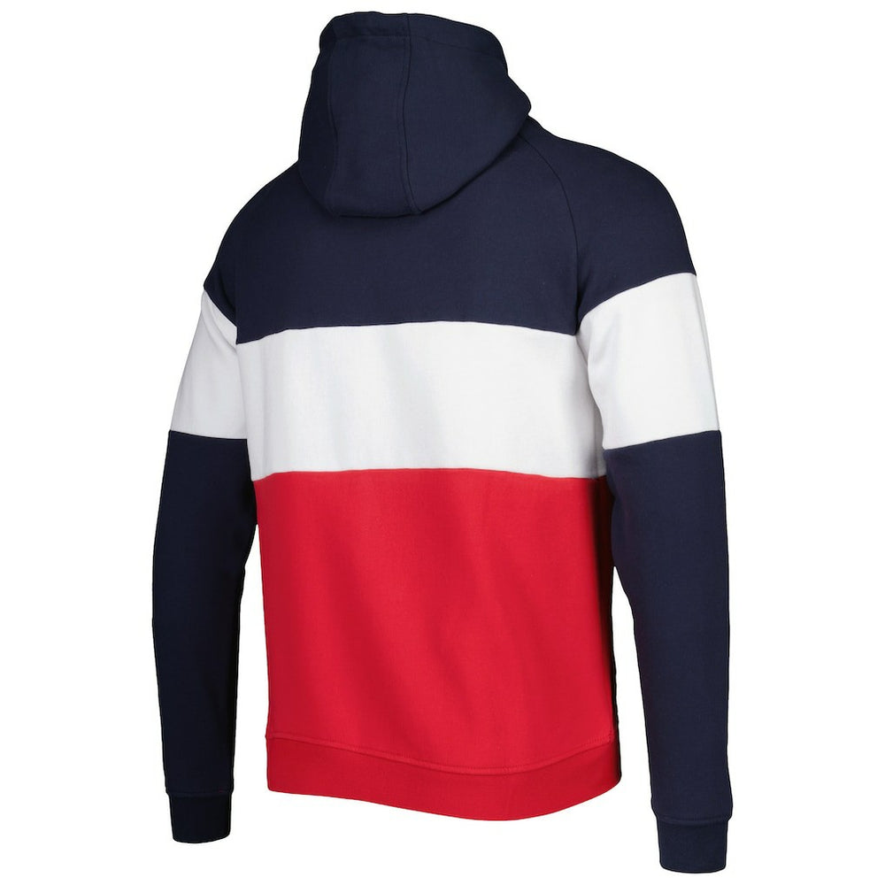 New England Patriots New Era Colorblock Current Pullover Hoodie Red