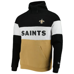 New Orleans Saints New Era Colorblock Current Pullover Hoodie Gold/Black