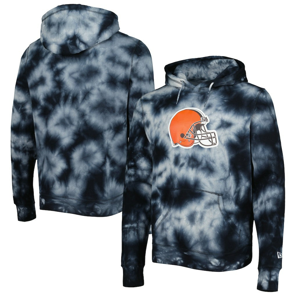 Cleveland Browns New Era Team Tie-Dye Pullover Hoodie Black
