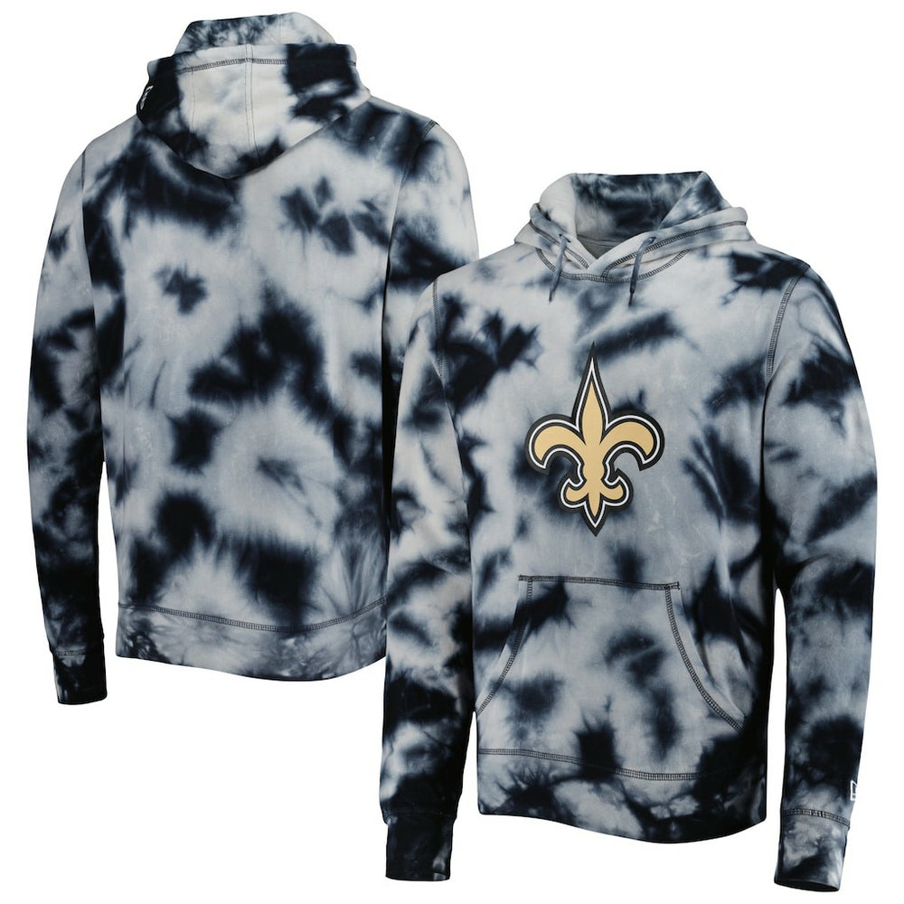New Orleans Saints New Era Team Tie-Dye Pullover Hoodie Black