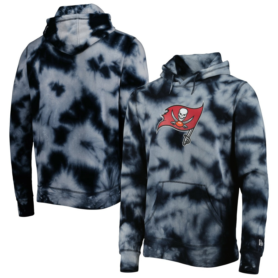 Tampa Bay Buccaneers New Era Team Tie-Dye Pullover Hoodie Black