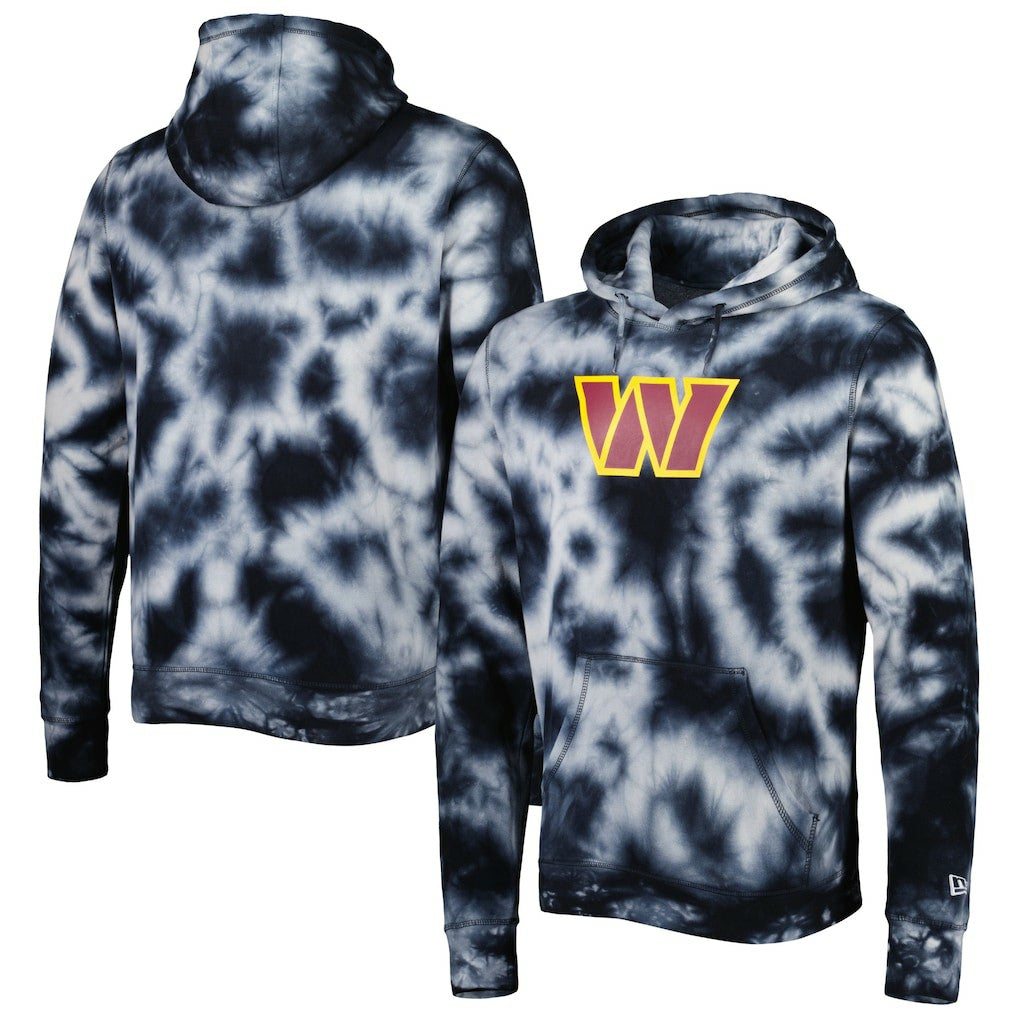 Washington Commanders New Era Team Tie-Dye Pullover Hoodie Black