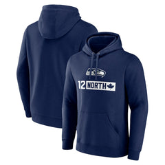 Seattle Seahawks 12 North Pullover Hoodie College Navy