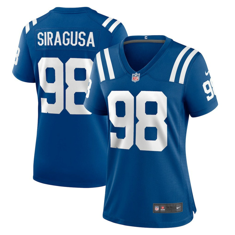 Nike Tony Siragusa Indianapolis Colts Women's Game Retired Player Jersey Royal