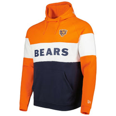 Chicago Bears New Era Colorblock Throwback Pullover Hoodie Navy/Orange