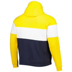 Los Angeles Rams New Era Colorblock Throwback Pullover Hoodie Navy/Gold