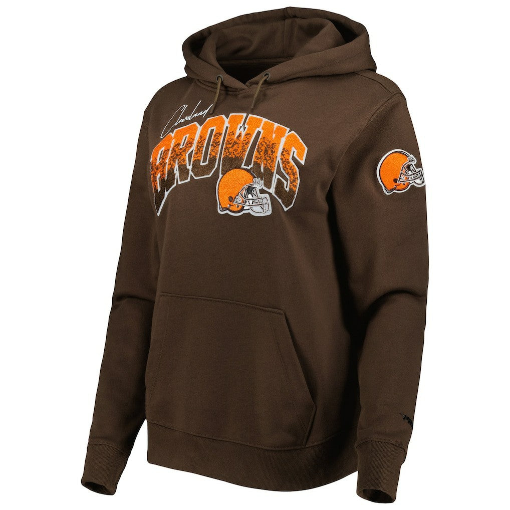 Cleveland Browns Pro Standard Women's Local Patch Pullover Hoodie Brown