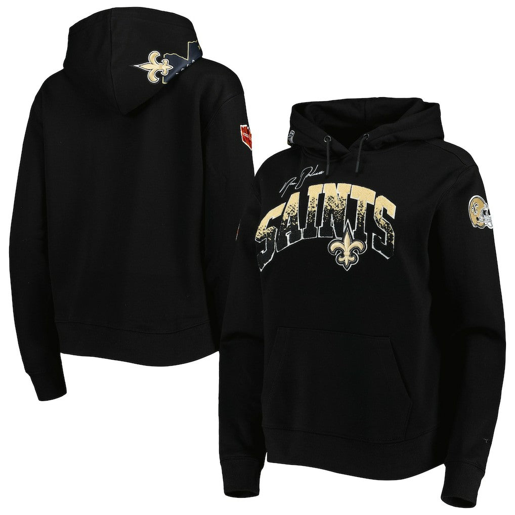 New Orleans Saints Pro Standard Women's Local Patch Pullover Hoodie Black