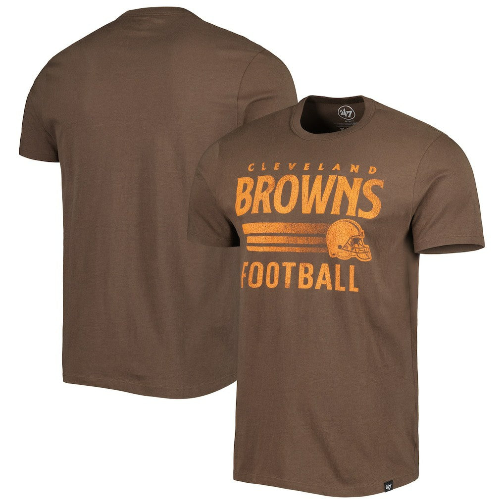 47 brand Cleveland Browns '47 Wordmark Rider Franklin T-Shirt Brown