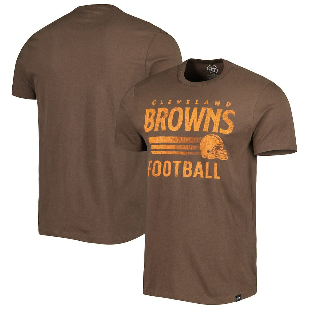 47 brand Cleveland Browns '47 Wordmark Rider Franklin T-Shirt Brown