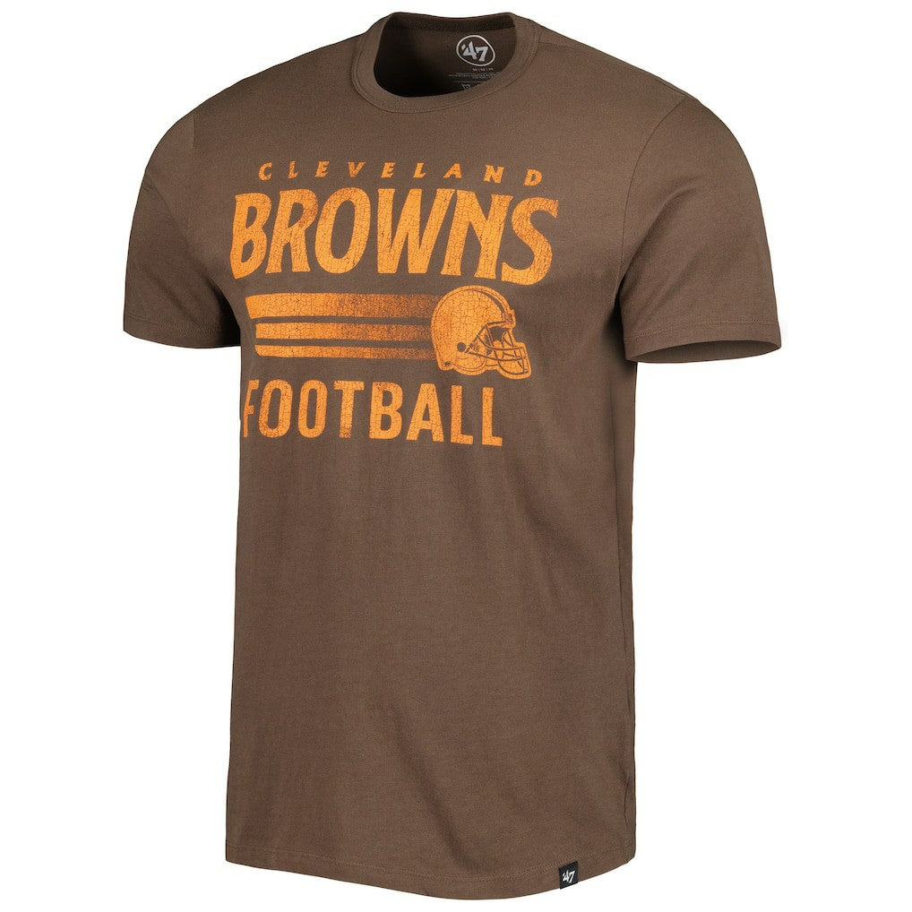 47 brand Cleveland Browns '47 Wordmark Rider Franklin T-Shirt Brown