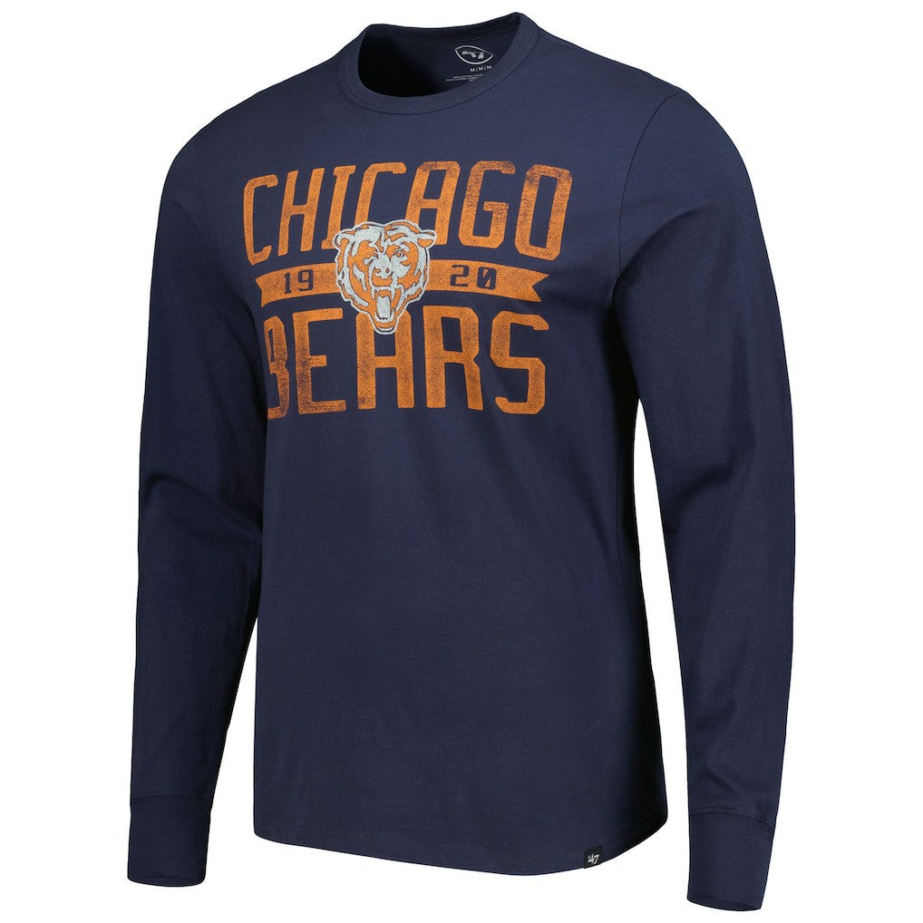 47 brand Chicago Bears '47 Brand Wide Out Franklin Long Sleeve T-Shirt Navy