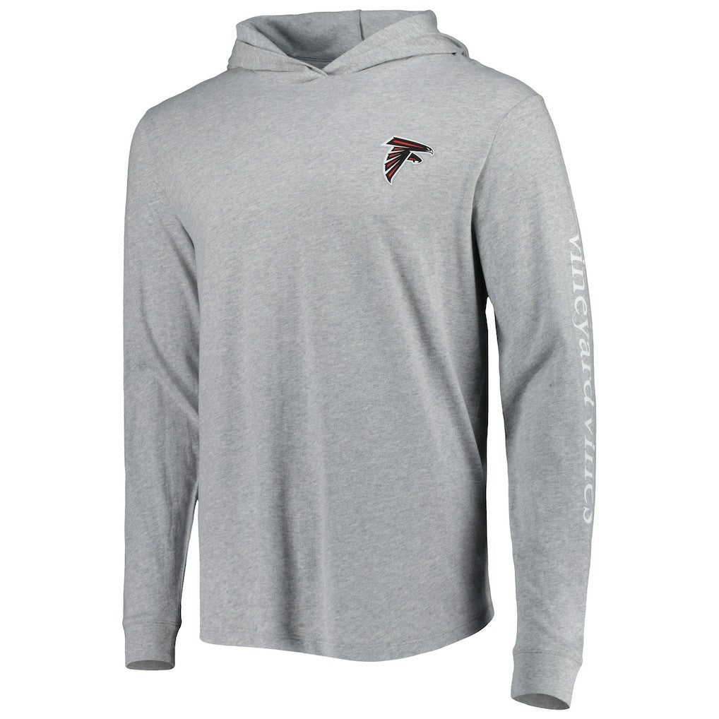 Atlanta Falcons Vineyard Vines Local Long Sleeve Hoodie T-Shirt Heathered Gray