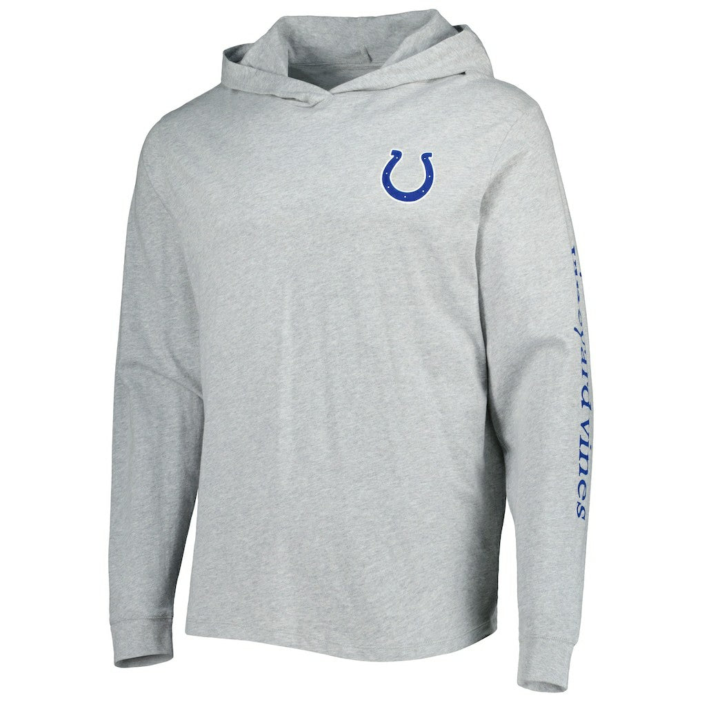Indianapolis Colts Vineyard Vines Local Long Sleeve Hoodie T-Shirt Heathered Gray