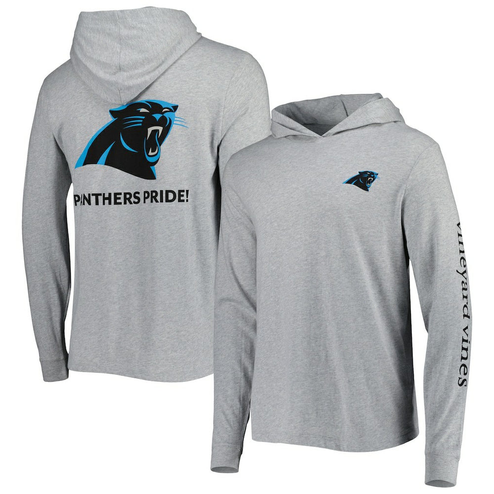 Carolina Panthers Vineyard Vines Local Long Sleeve Hoodie T-Shirt Heathered Gray