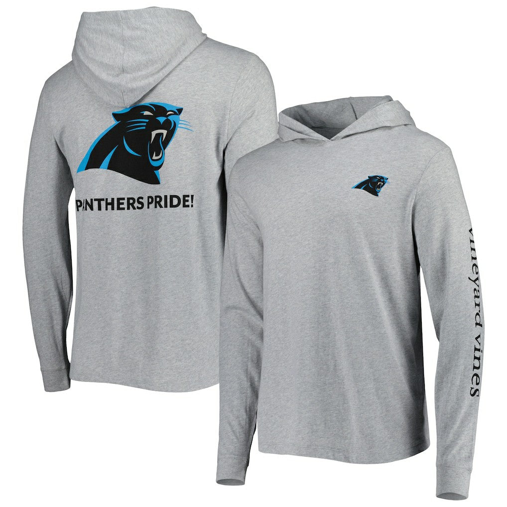 Carolina Panthers Vineyard Vines Local Long Sleeve Hoodie T-Shirt Heathered Gray