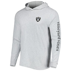 Las Vegas Raiders Vineyard Vines Local Long Sleeve Hoodie T-Shirt Heathered Gray