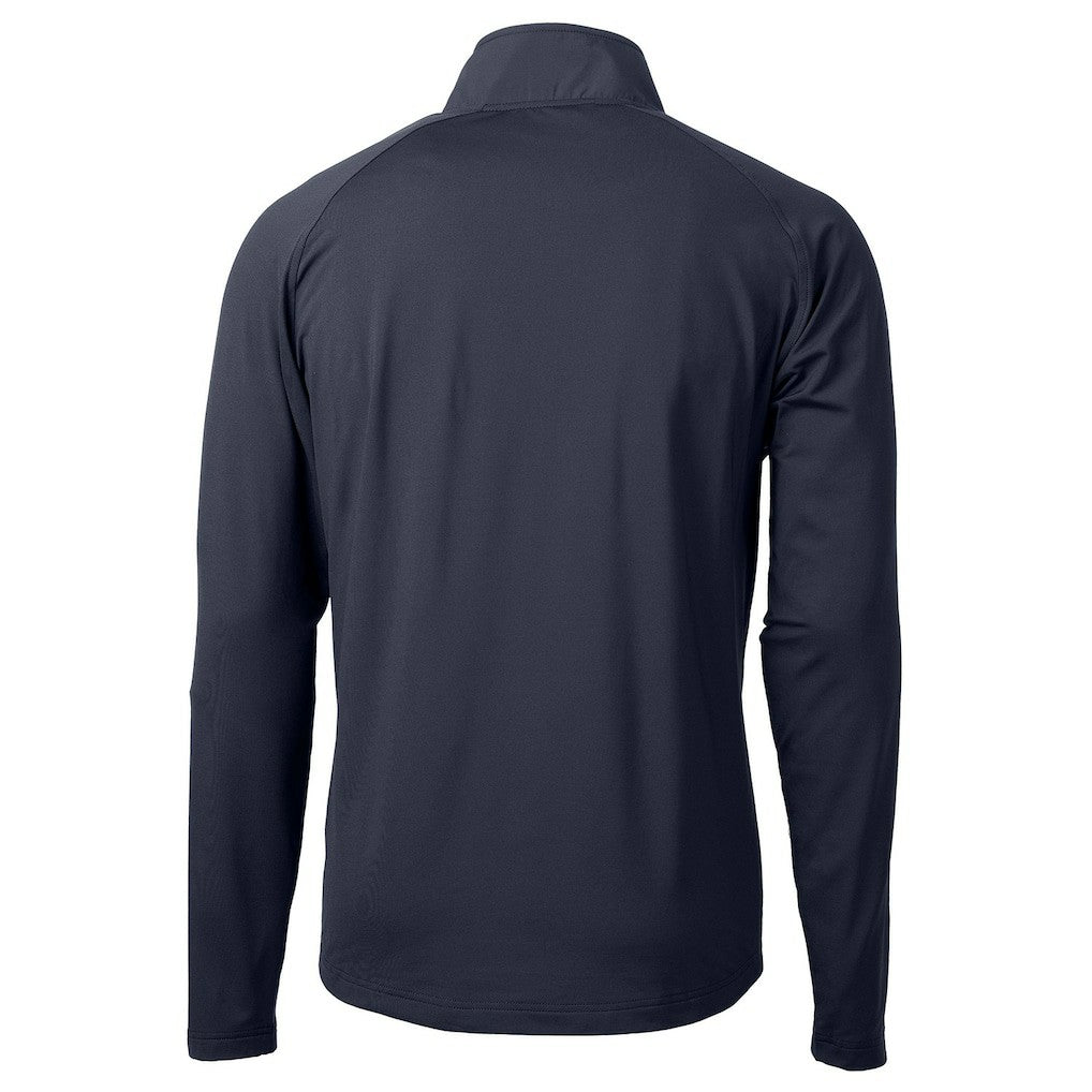 Buffalo Bills Cutter & Buck Adapt Eco Knit Hybrid Recycled Quarter-Zip Pullover Top Navy