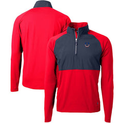 Indianapolis Colts Cutter & Buck Adapt Eco Knit Hybrid Recycled Quarter-Zip Pullover Top Red