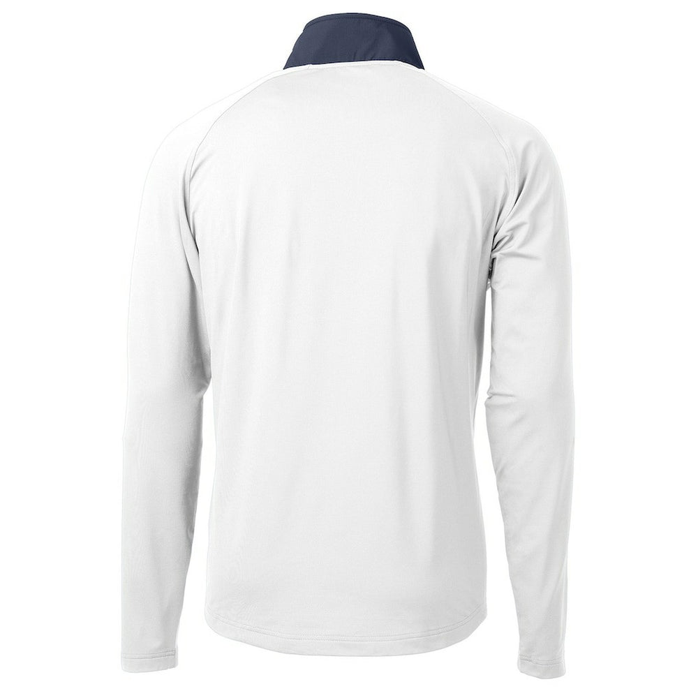 New York Giants Cutter & Buck Adapt Eco Knit Hybrid Recycled Quarter-Zip Pullover Top White