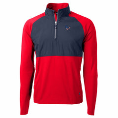 Houston Texans Cutter & Buck Adapt Eco Knit Hybrid Recycled Quarter-Zip Pullover Top Red
