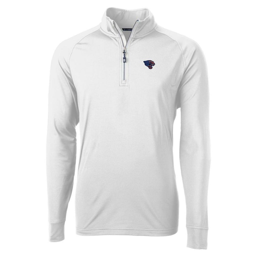 Jacksonville Jaguars Cutter & Buck Team Adapt Eco Knit Hybrid Recycled Quarter-Zip Pullover Top White