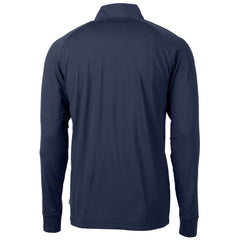 Detroit Lions Cutter & Buck Team Adapt Eco Knit Hybrid Recycled Quarter-Zip Pullover Top Navy