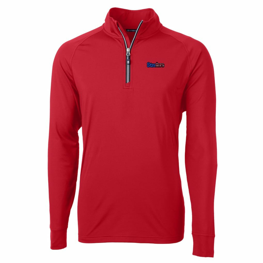 Pittsburgh Steelers Cutter & Buck Team Adapt Eco Knit Hybrid Recycled Quarter-Zip Pullover Top Red
