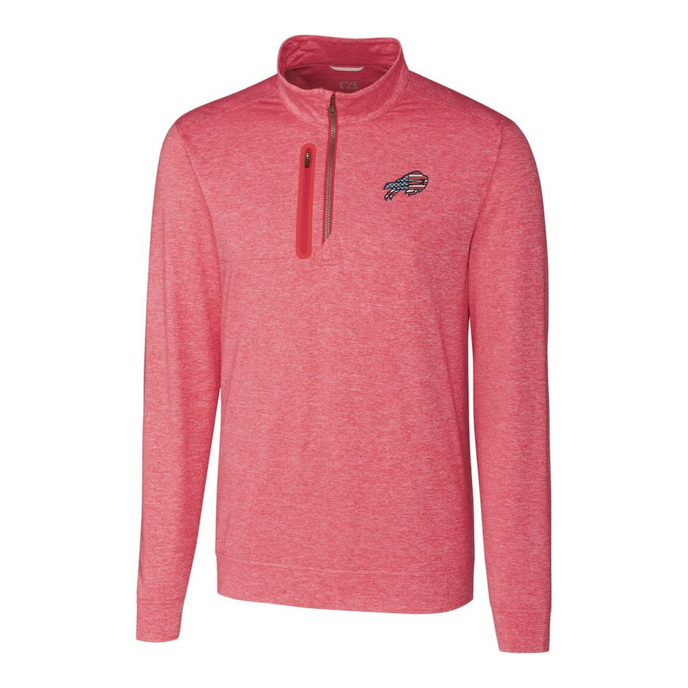 Buffalo Bills Cutter & Buck Americana Stealth Quarter-Zip Pullover Top Red