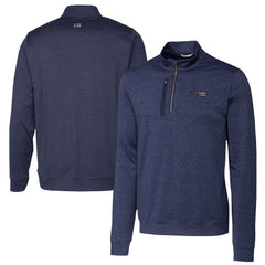New England Patriots Cutter & Buck Stealth Quarter-Zip Pullover Top Heathered Navy