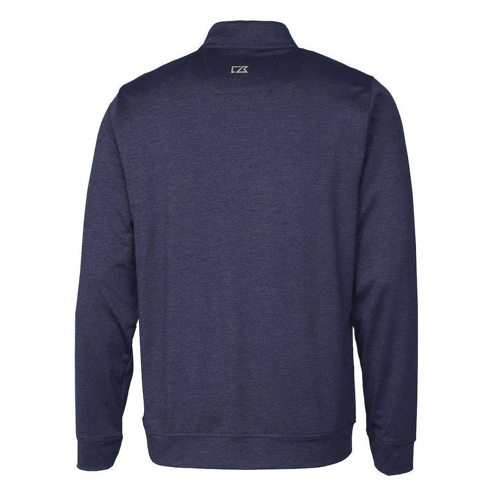 New England Patriots Cutter & Buck Stealth Quarter-Zip Pullover Top Heathered Navy