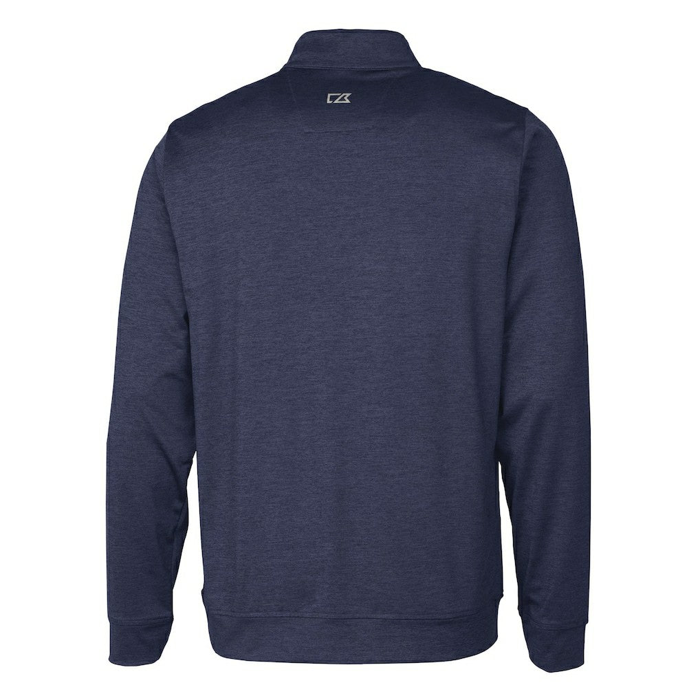 Buffalo Bills Cutter & Buck Big & Tall Stealth Quarter-Zip Jacket Heathered Navy