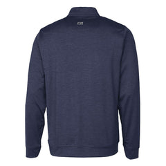 Buffalo Bills Cutter & Buck Big & Tall Stealth Quarter-Zip Jacket Heathered Navy