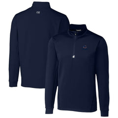 Chicago Bears Cutter & Buck Big & Tall Traverse Stretch Quarter-Zip Pullover Top Navy