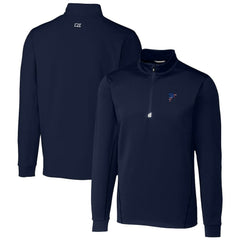Atlanta Falcons Cutter & Buck Big & Tall Traverse Stretch Quarter-Zip Pullover Top Navy